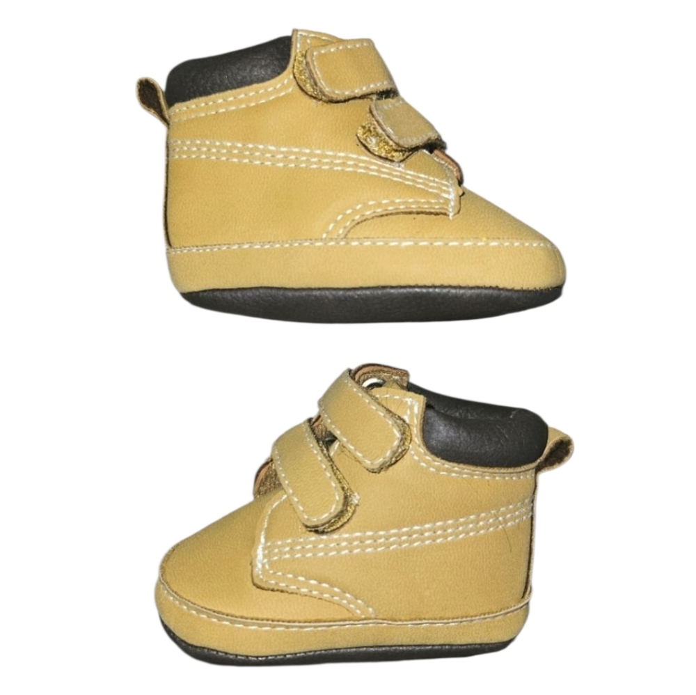 Koala Kids Tan Boot Kids Shoes with Velcro Straps Size 0